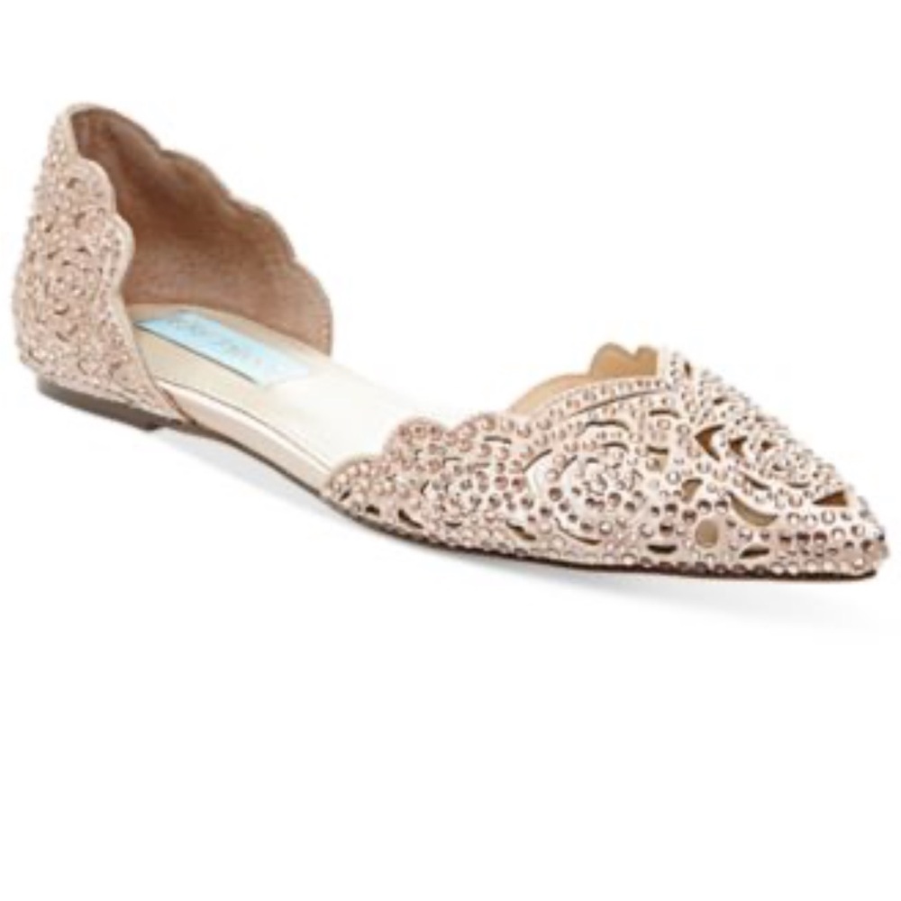 Betsey Johnson Embellished Lucy Flats